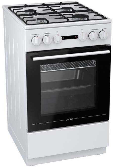 MORA K 162 AW kombinovaný sporák 2,2kW, plynové hořáky, 4 varné zóny, bílá MORA K 162 AW kombinovaný sporák 2,2kW, plynové hořáky, 4 varné zóny, bílá