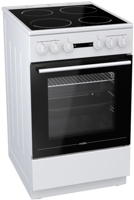 MORA C 516 AW elektrický sporák 8,2kW, sklokeramická deska, 4 varné zóny, bílá MORA C 516 AW elektrický sporák 8,2kW, sklokeramická deska, 4 varné zóny, bílá