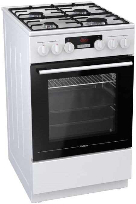 MORA K 868 AW kombinovaný sporák 3,2kW, plynové hořáky, 4 varné zóny, bílá MORA K 868 AW kombinovaný sporák 3,2kW, plynové hořáky, 4 varné zóny, bílá