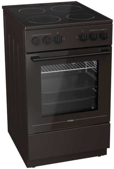 MORA C 738 AB elektrický sporák 10,4kW, sklokeramická deska, 4 varné zóny, hnědá MORA C 738 AB elektrický sporák 10,4kW, sklokeramická deska, 4 varné zóny, hnědá