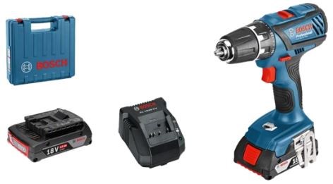 BOSCH GSR 18-2-LI PLUS PROFESSIONAL akumulátorová vrtačka 18V, s kufrem BOSCH GSR 18-2-LI PLUS PROFESSIONAL akumulátorová vrtačka 18V, s kufrem
