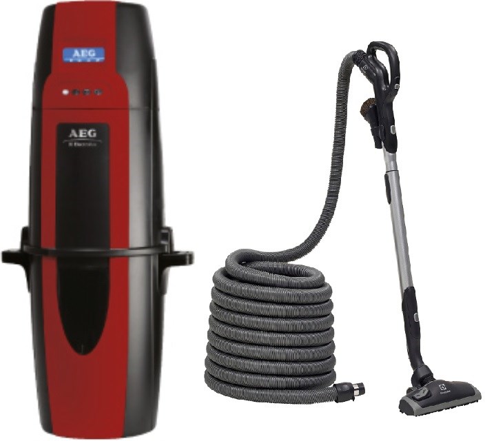 AEG VISIO 70 centrální vysavač 700AirWatt, se sadou ErgoGrip 9m, černá/červená AEG VISIO 70 centrální vysavač 700AirWatt, se sadou ErgoGrip 9m, černá/červená