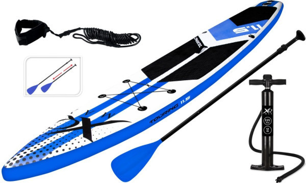 Paddleboard pádlovací prkno 350 cm s kompletním příslušenstvím, modrá + doprava zdarma 