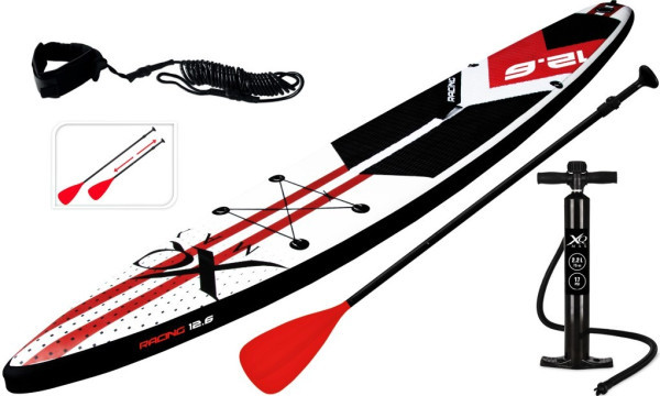 Paddleboard pádlovací prkno 380 cm s kompletním příslušenstvím, červená + doprava zdarma 