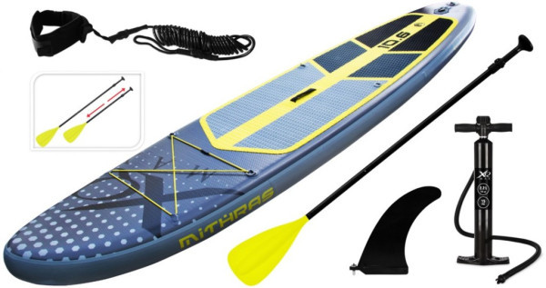 Paddleboard pádlovací prkno 320 cm s kompletním příslušenstvím, tmavě šedá + doprava zdarma 