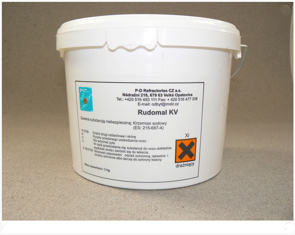 Jednosložkový žárovzdorný kyselinovzdorný tmel Rudomal KV, 3kg Jednosložkový žárovzdorný kyselinovzdorný tmel Rudomal KV, 3kg