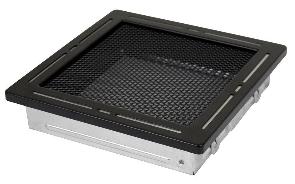 Krbová mřížka 16x16 cm, PREMIUM TREND černý mat Krbová mřížka 16x16 cm, PREMIUM TREND černý mat
