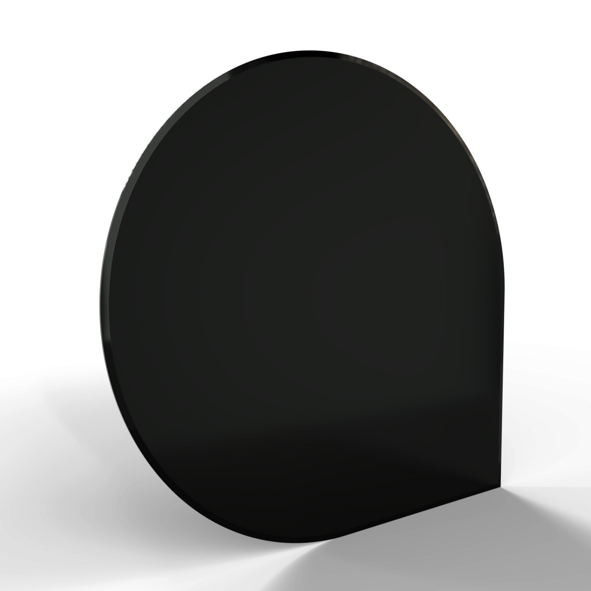 Sklo pod kamna - FLAMINGO Kapka 1100x1100 mm, černé, fazeta / 6 mm Sklo pod kamna - FLAMINGO Kapka 1100x1100 mm, černé, fazeta / 6 mm