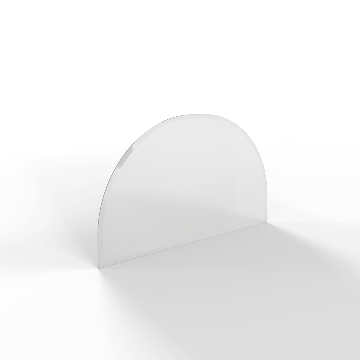 Sklo pod kamna - FLAMINGO Oblouk 700x450 mm, fazeta / R350 / 6 mm Sklo pod kamna - FLAMINGO Oblouk 700x450 mm, fazeta / R350 / 6 mm