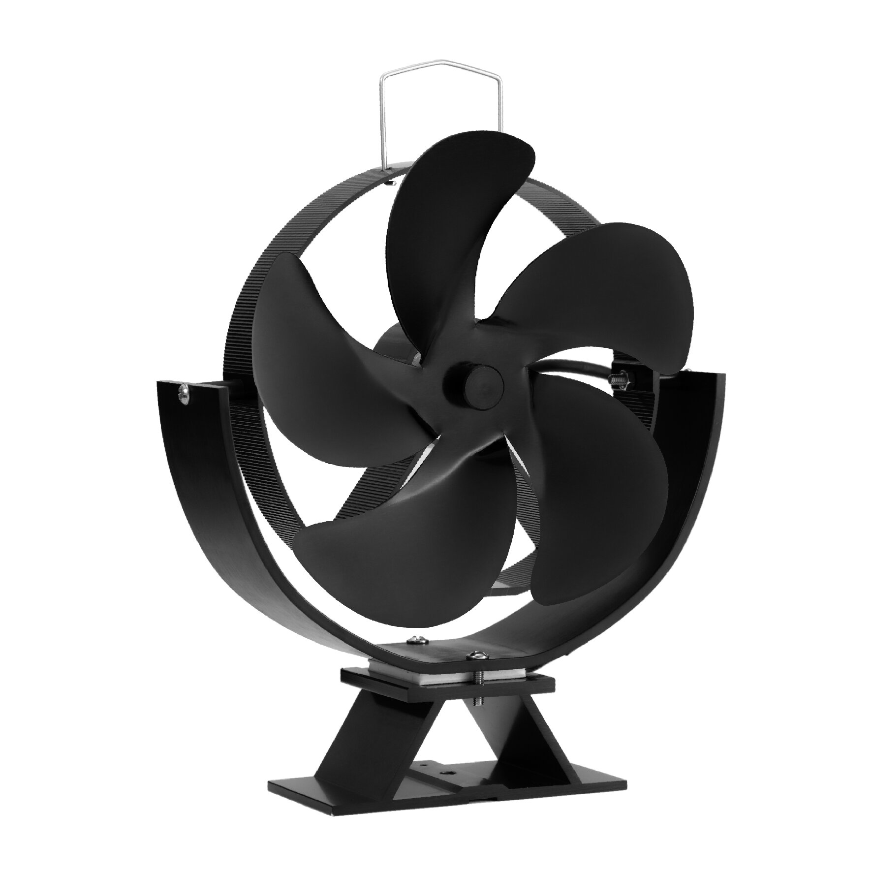 Ventilátor na kamna FLAMINGO pětilopatkový magnetický, naklápěcí, černý Ventilátor na kamna FLAMINGO pětilopatkový magnetický, naklápěcí, černý
